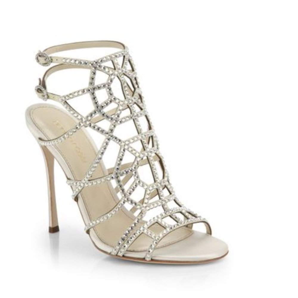Sergio Rossi Swarovski Crystal Sandals 41